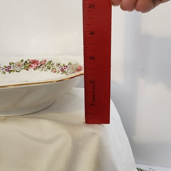 James Kent Old Foley Harmony Rose Oval Serving Bowl England 10.5" - Picture 8 of 8